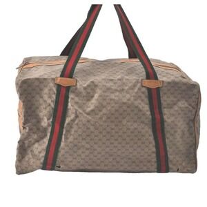 Vintage 1980s Gucci GG Supreme Monogram‎ Web Duffle/Travel Bag.